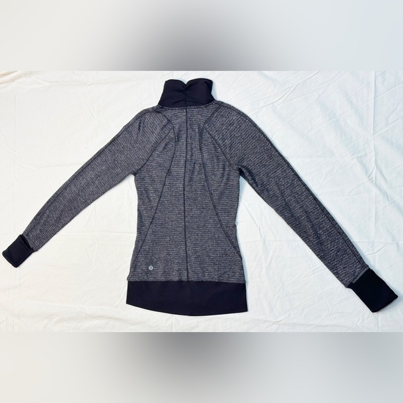 Vintage Lululemon Runderful 1/2 Zip - Mini Check Pique Heathered Black/Black - 2 - Picture 9 of 16